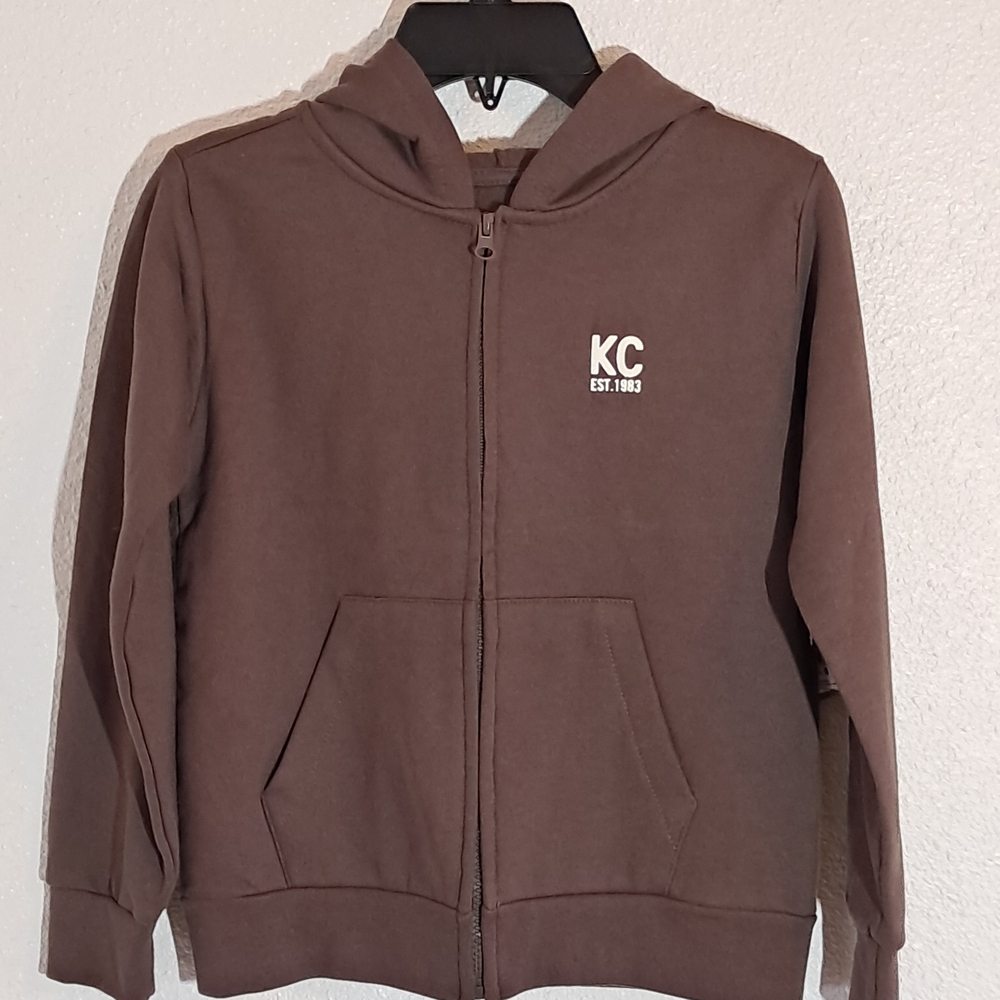 Kenneth Cole Kids Brown Zip-Up Hoodie